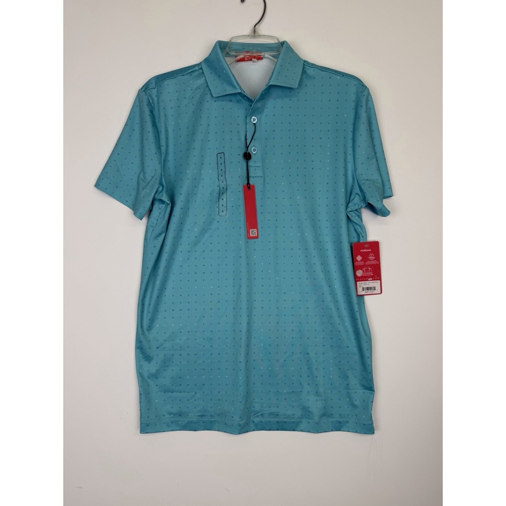 Redvanly Men's Golf polo The Times Size Small‎ New With Tags Short Sleeve